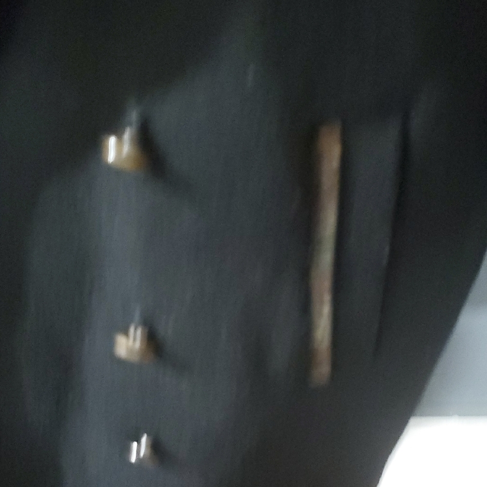 David Benjamin Elegant Black Vintage  Double-Breasted Pea Coat - Picture 5 of 17